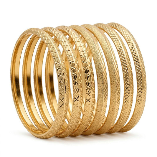 Triple Moroccan Hoop Bracelet in 14K Gold SKU: ILC013