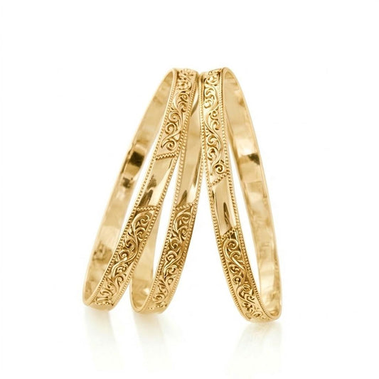 14k Gold Moroccan Hoop Bracelet SKU: ILC012
