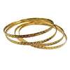 Moroccan hoop bracelet with laser engravings in 14k gold SKU: ILC20