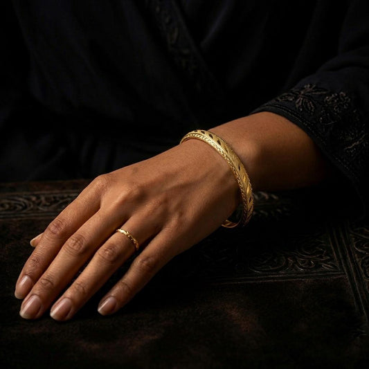 Moroccan Hoop Earrings with Diamond Cut in 14k Gold SKU: ILC18