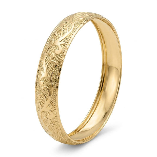 14K Gold Moroccan Hoop Bracelet