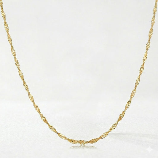 14 karat gold Singapour  necklace