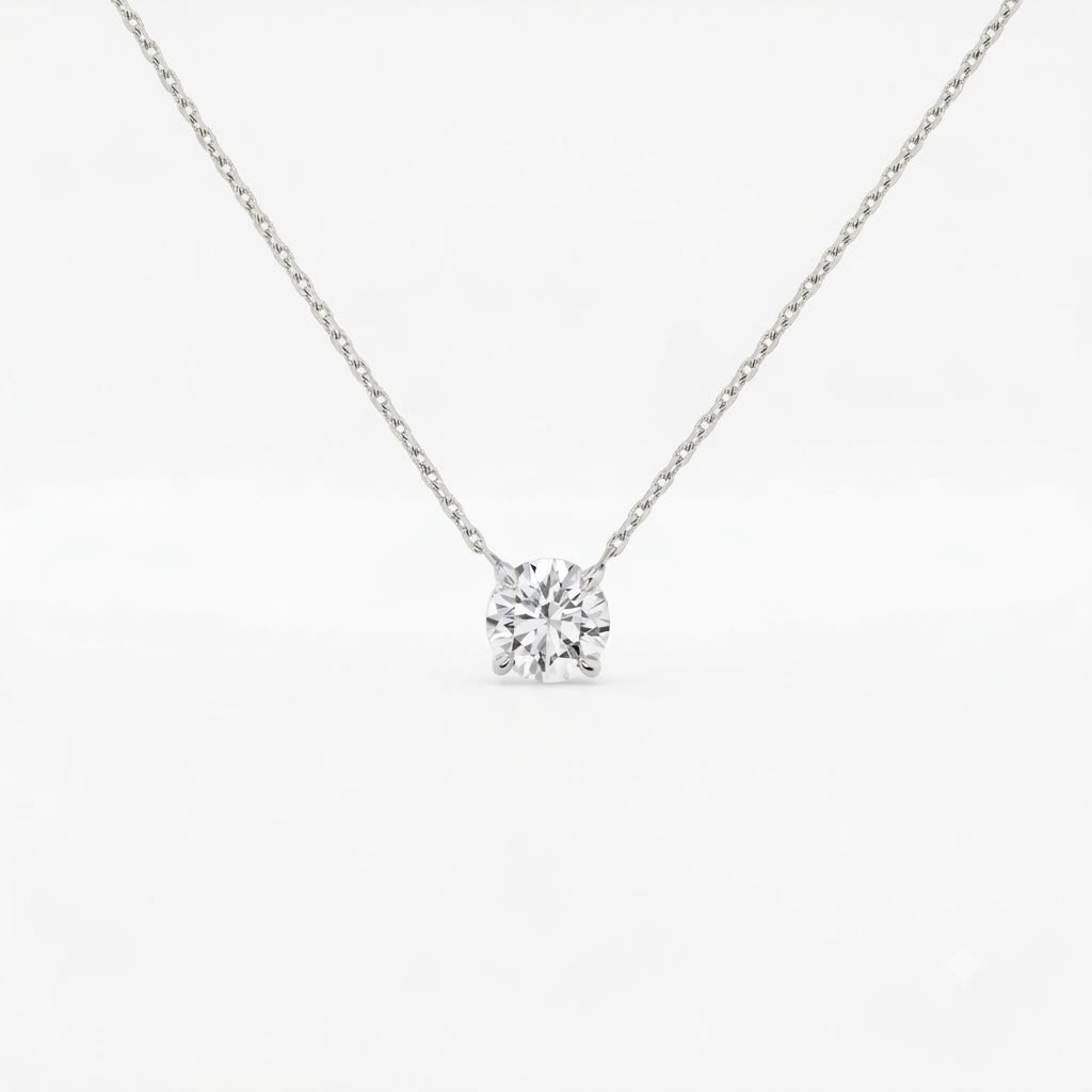Pendentif cœur serti de diamants de laboratoire de haute qualité en or 14 carats
